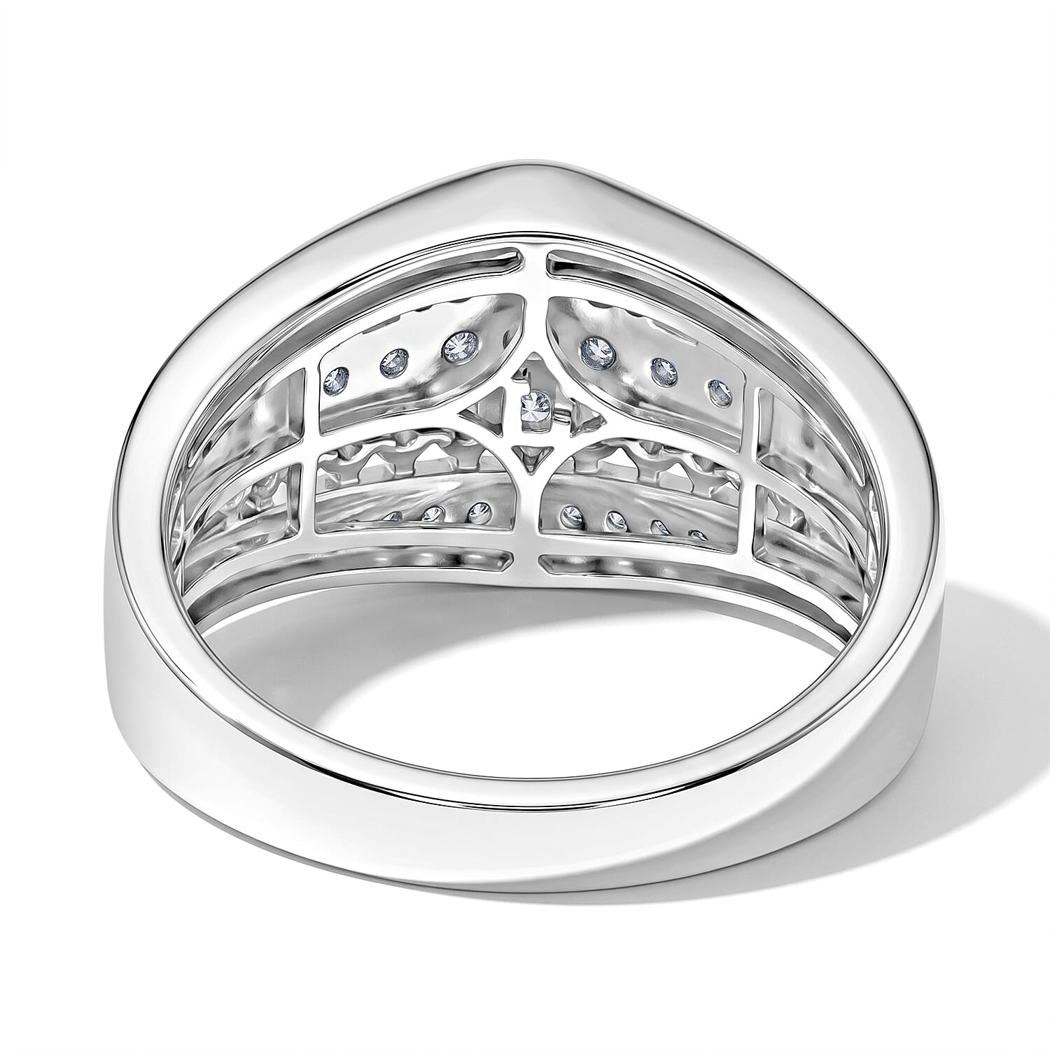 Luxuriant Lab Grown Diamond G-H SI 1.00 ctw Ring in Rhodium Over Sterling Silver (Size 6.0)