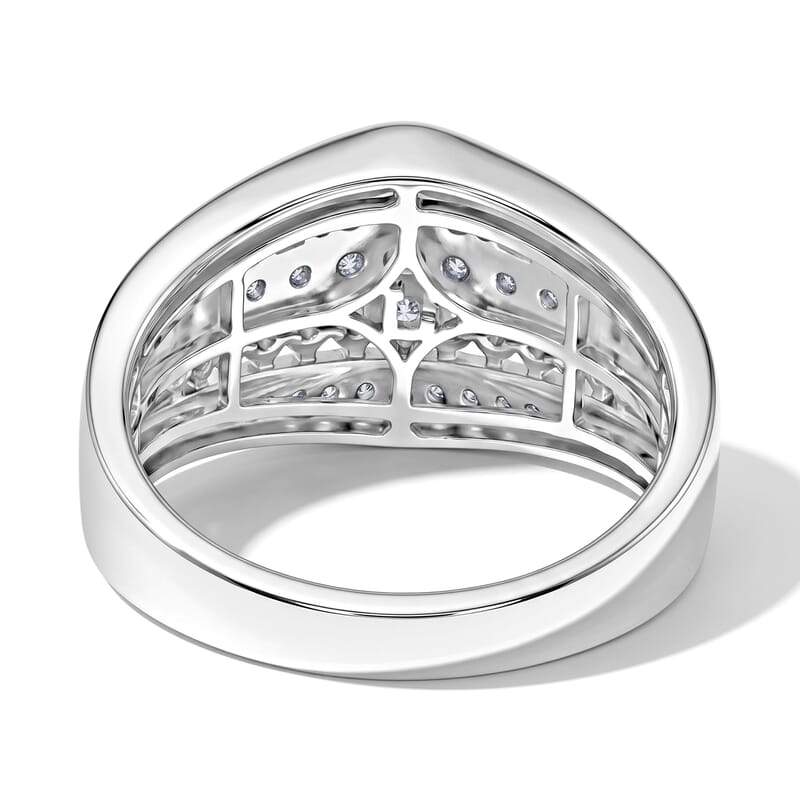 Luxuriant Lab Grown Diamond G-H SI 1.00 ctw Ring in Rhodium Over Sterling Silver (Size 6.0)