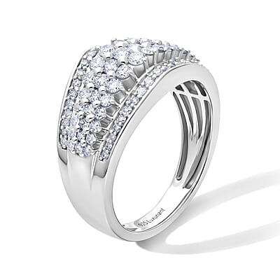 Luxuriant Lab Grown Diamond G-H SI 1.00 ctw Ring in Rhodium Over Sterling Silver (Size 8.0)