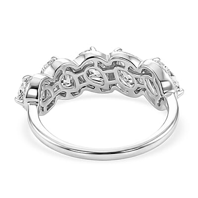 EverTrue Petalite 1.60 ctw 5 Stone Ring in Platinum Bond (Size 8.0)