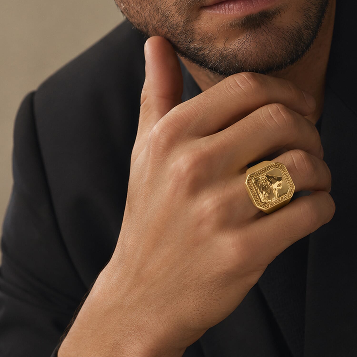 EverTrue Bronzella Collection Mens Ring in 18K YG Plated Bronze (Size 9.0)