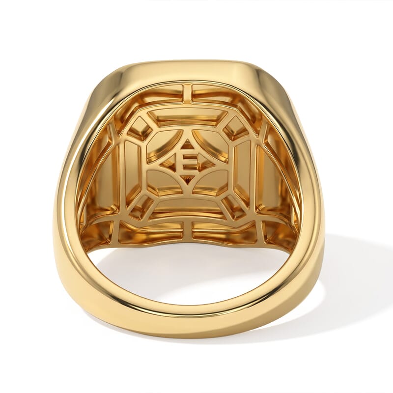 EverTrue Bronzella Collection Mens Ring in 18K YG Plated Bronze (Size 9.0)