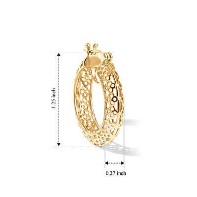 EverTrue Bronzella Collection Hoop Earrings in 18K YG Plated Bronze