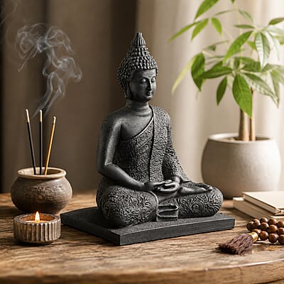 Livmore Shungite Composite Buddha Figurine