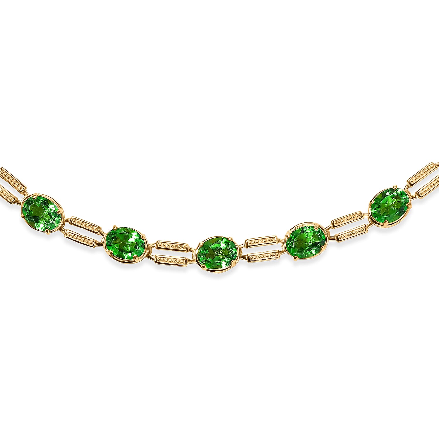 EverTrue Chartreuse Quartz (Triplet) 20.00 ctw Necklace (18-20 Inches) in 18K YG Plated