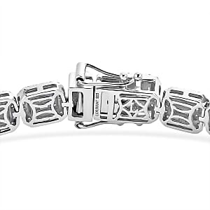 Luxuriant Lab Grown Diamond G-H SI 4.90 ctw Tennis Bracelet in Rhodium Over Sterling Silver (7.50 In)