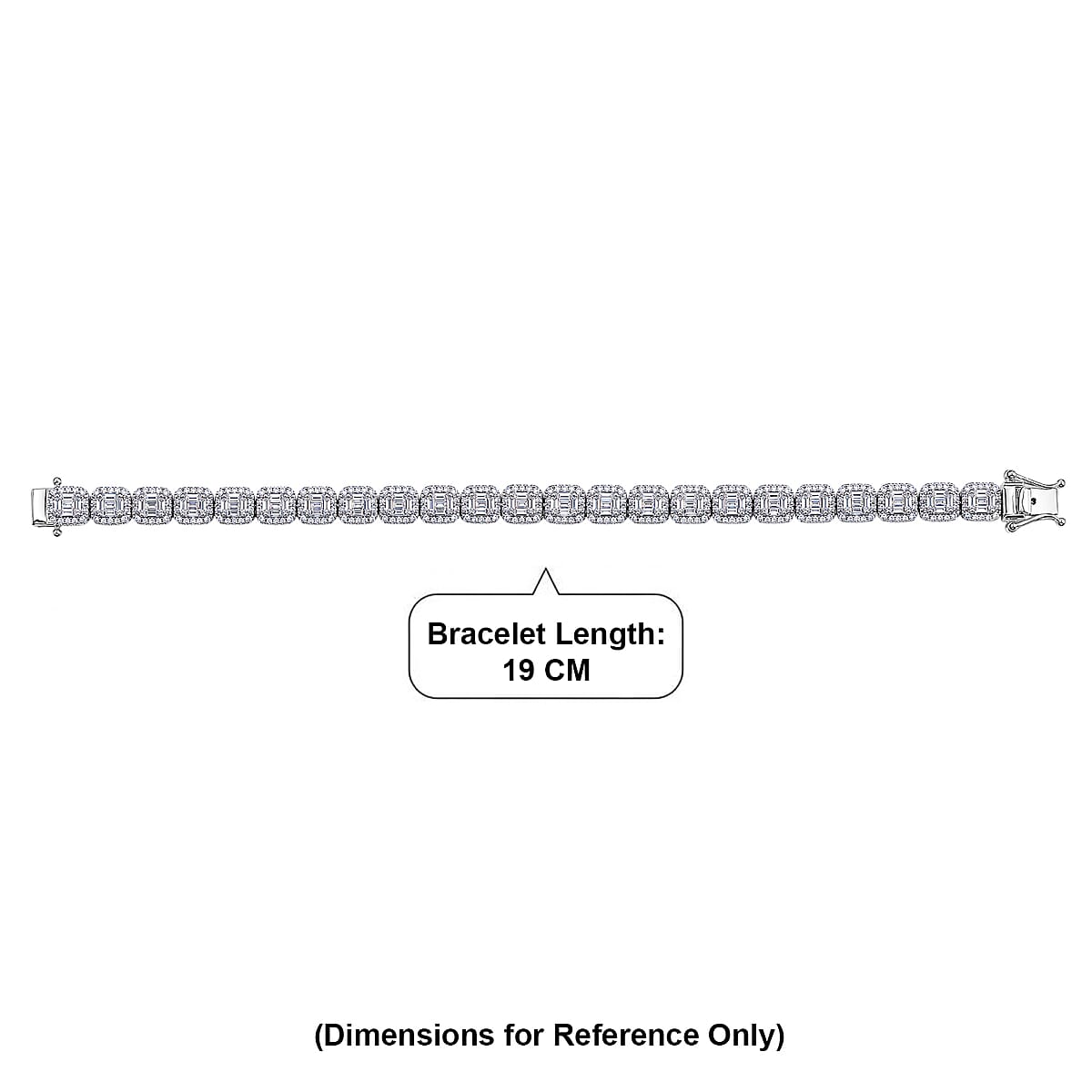 Luxuriant Lab Grown Diamond G-H SI 4.90 ctw Tennis Bracelet in Rhodium Over Sterling Silver (7.50 In) image number 4