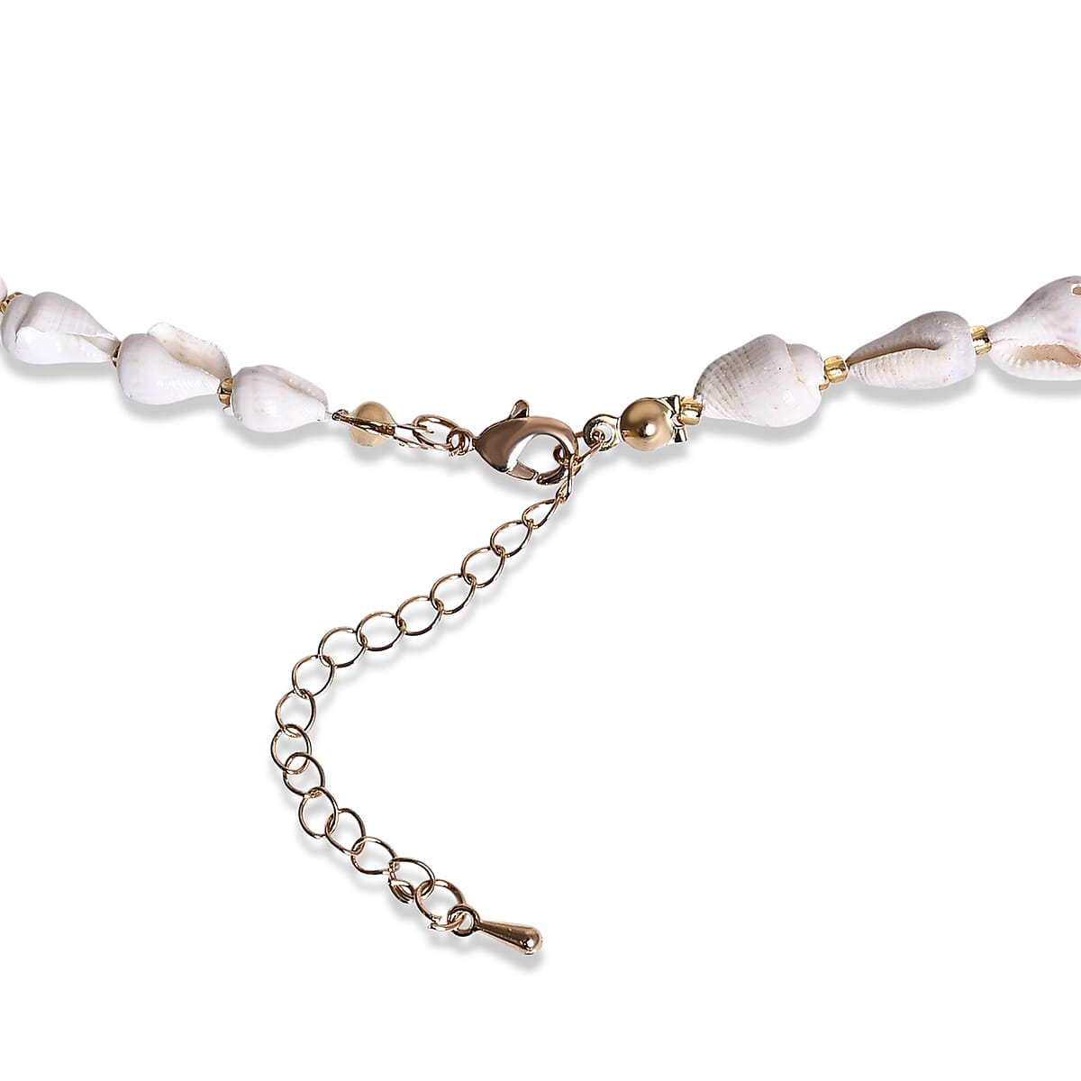 Shell Pendant Necklace in Goldtone with Adjustable ION Plated YG Stainless Steel Chain image number 2