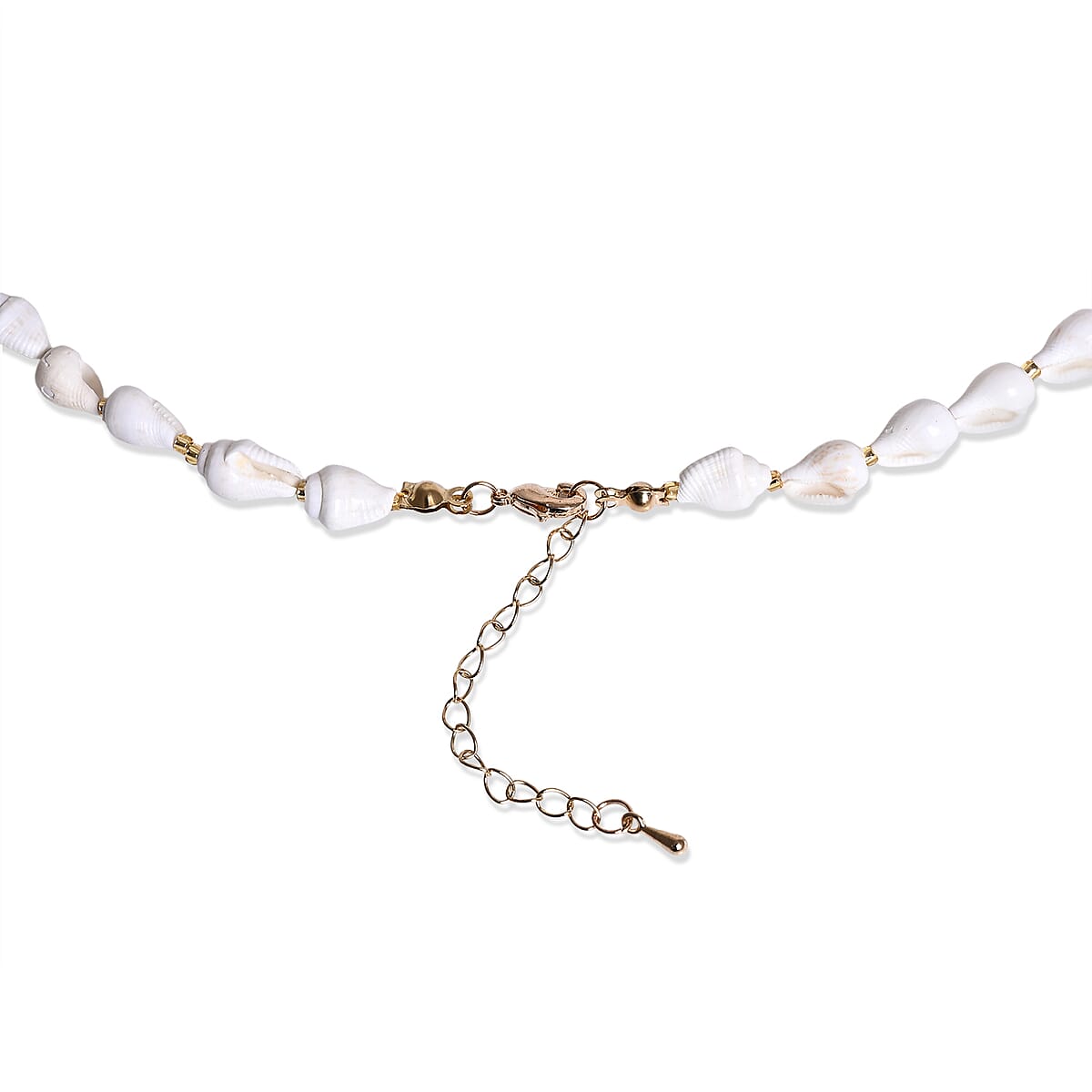 Shell Pendant Necklace in Goldtone with Adjustable ION Plated YG Stainless Steel Chain image number 3