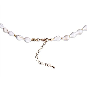 Shell Pendant Necklace in Goldtone with Adjustable ION Plated YG Stainless Steel Chain