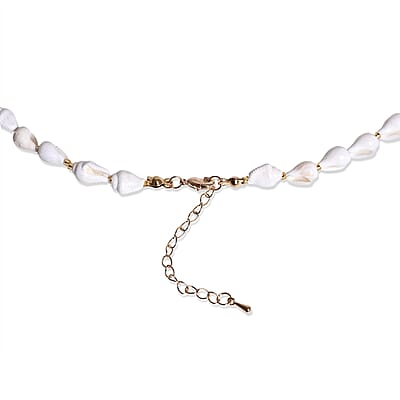 Shell Pendant Necklace in Goldtone with Adjustable ION Plated YG Stainless Steel Chain