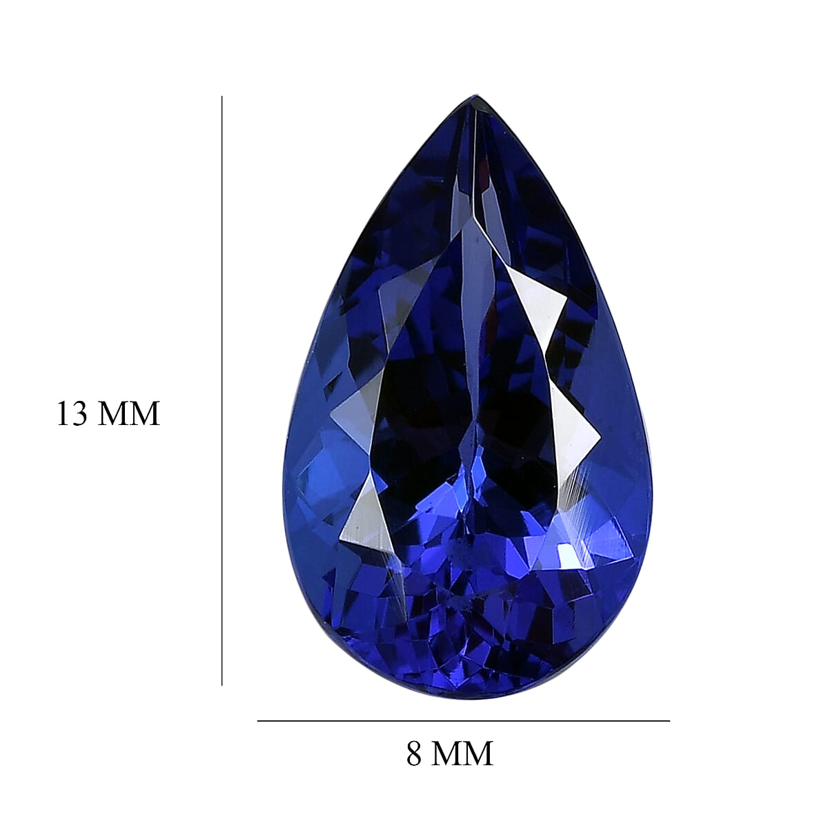 AAAA Tanzanite (Pear 13x8mm) 3.68 ctw image number 4