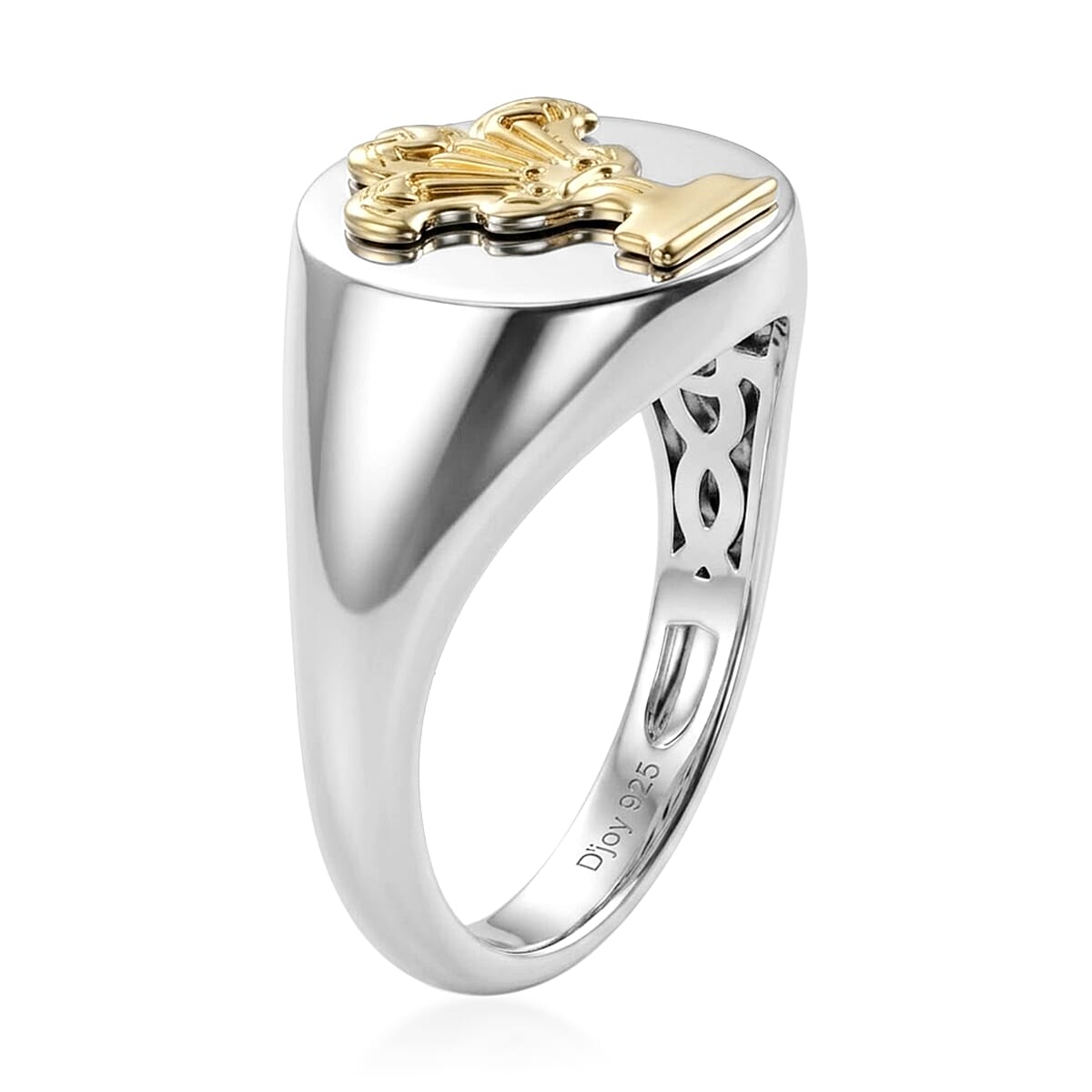 D'Joy Ring in Rhodium Over Sterling Silver (Size 7.0) 4.95 Grams