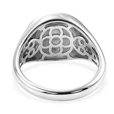D'Joy Ring in Rhodium Over Sterling Silver (Size 7.0) 4.95 Grams