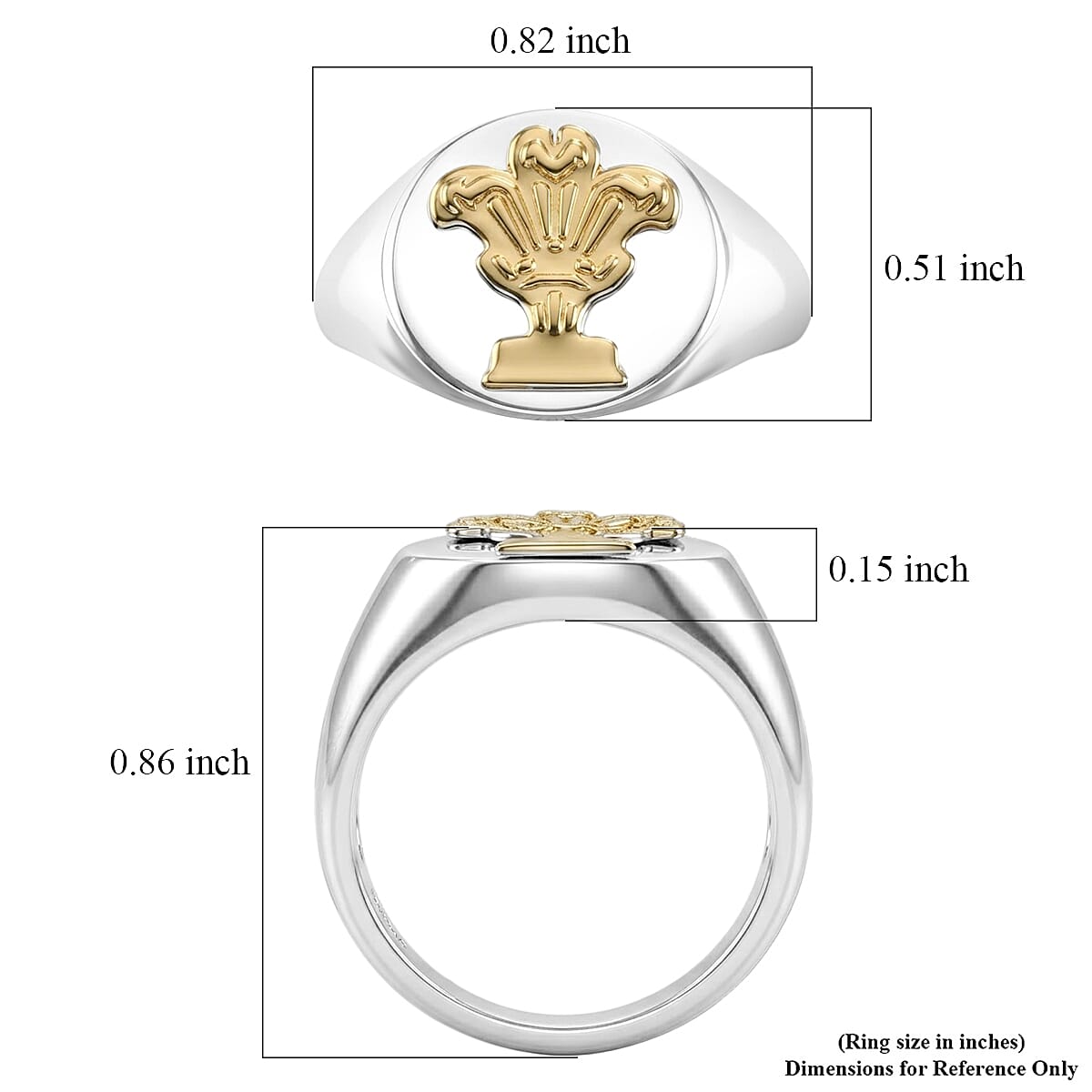 D'Joy Ring in Rhodium Over Sterling Silver (Size 7.0) 4.95 Grams