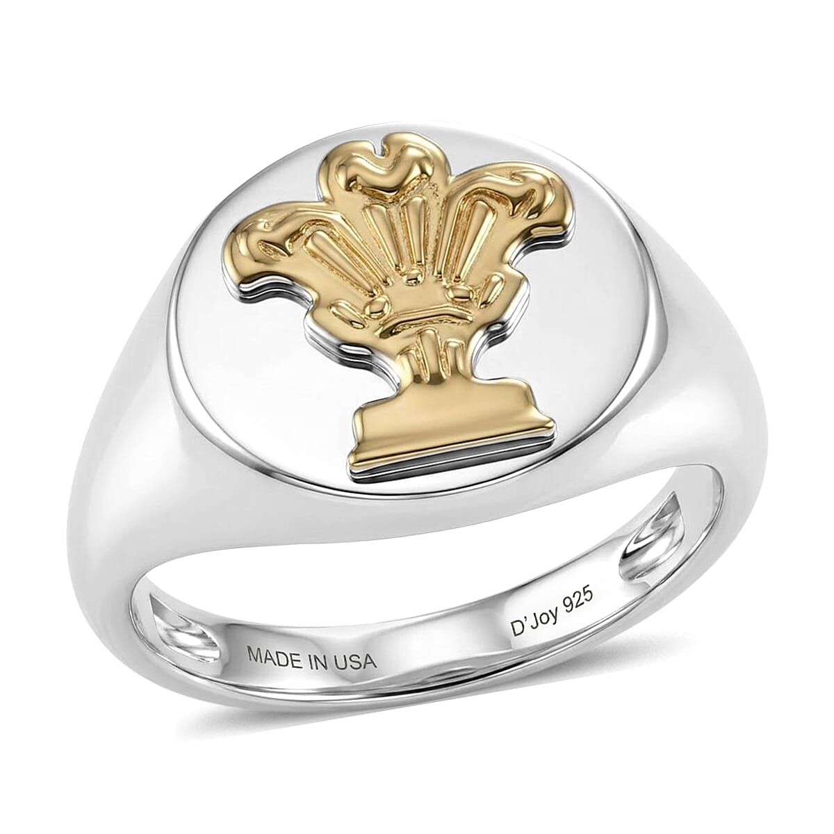 D'Joy Ring in Rhodium Over Sterling Silver (Size 7.0) 4.95 Grams