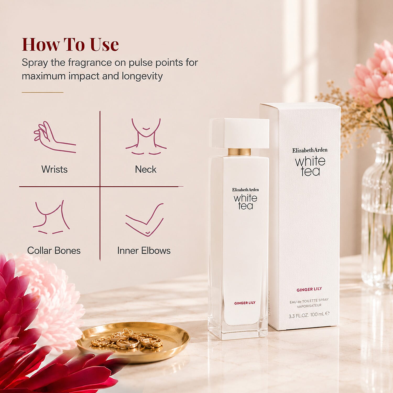 White Tea Ginger Lily/Elizabeth Arden EDT Spray 1.7 Oz (50 Ml) (W) (Ships in 5-7 Days)