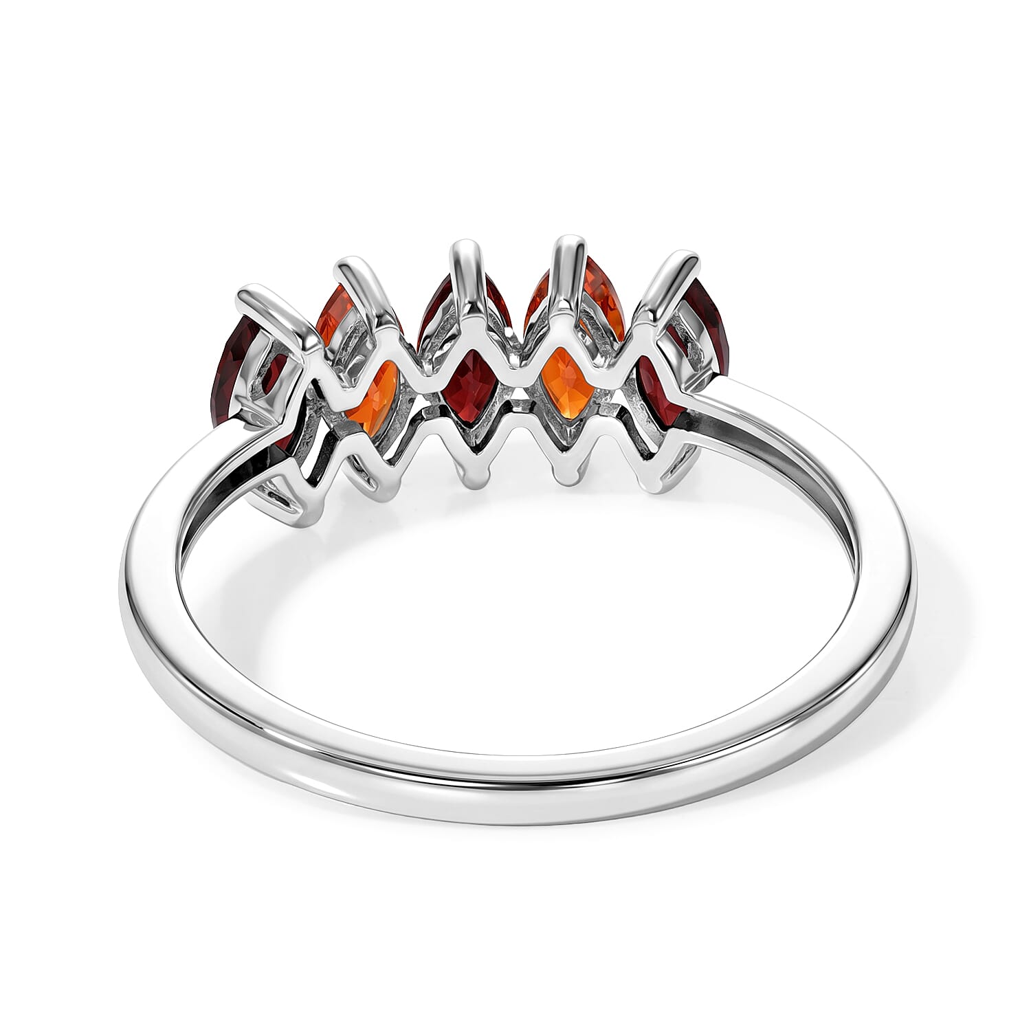 D'Joy Pyrope Garnet 0.60 ctw Ring in Rhodium Over Sterling Silver (Size 6.0)