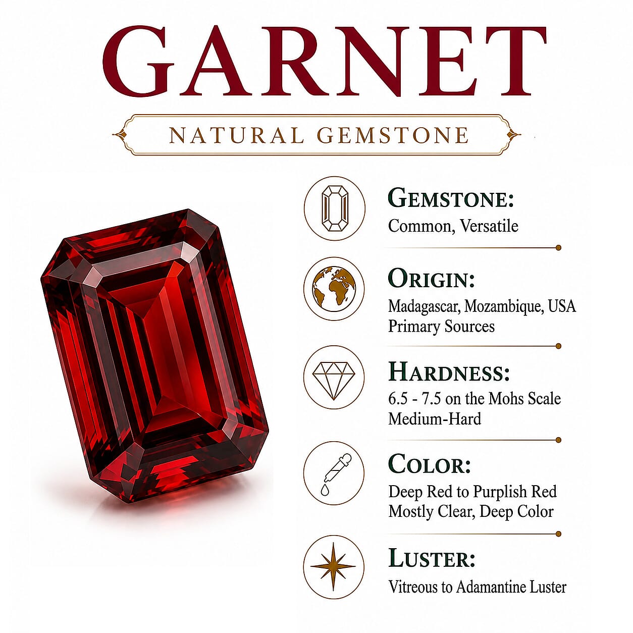 D'Joy Pyrope Garnet 0.60 ctw Ring in Rhodium Over Sterling Silver (Size 6.0)