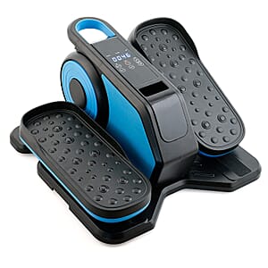 Blue Portable Under Desk Elliptical Stepper with Remote