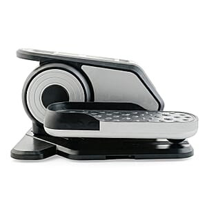 Silver Portable Under Desk Elliptical Stepper with Remote