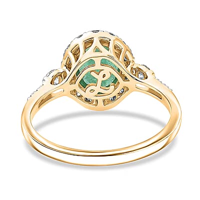 Certified & Appraised Luxoro AAA Kagem Zambian Emerald and Diamond I2 2.50 ctw Ring in 10K Yellow Gold (Size 5.0)