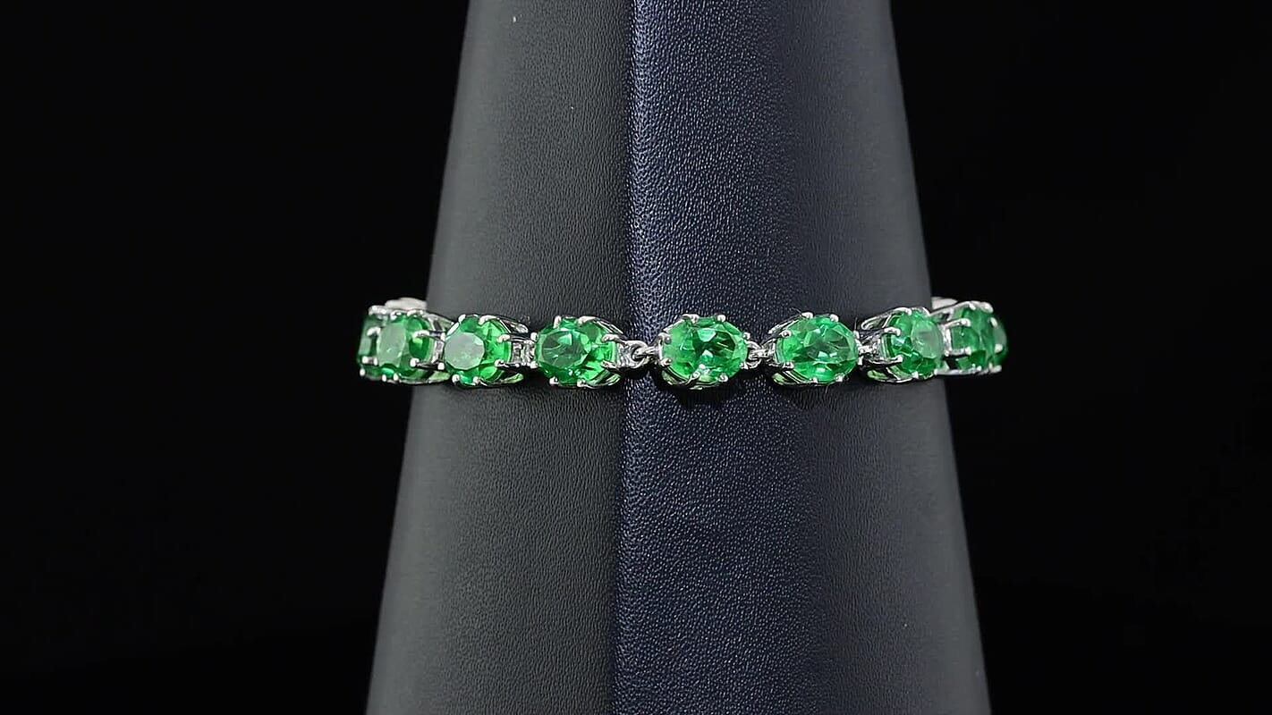 EverTrue Chartreuse Quartz Mystic Vine Bracelet in Platinum Bond (7.25 In) 22.25 ctw