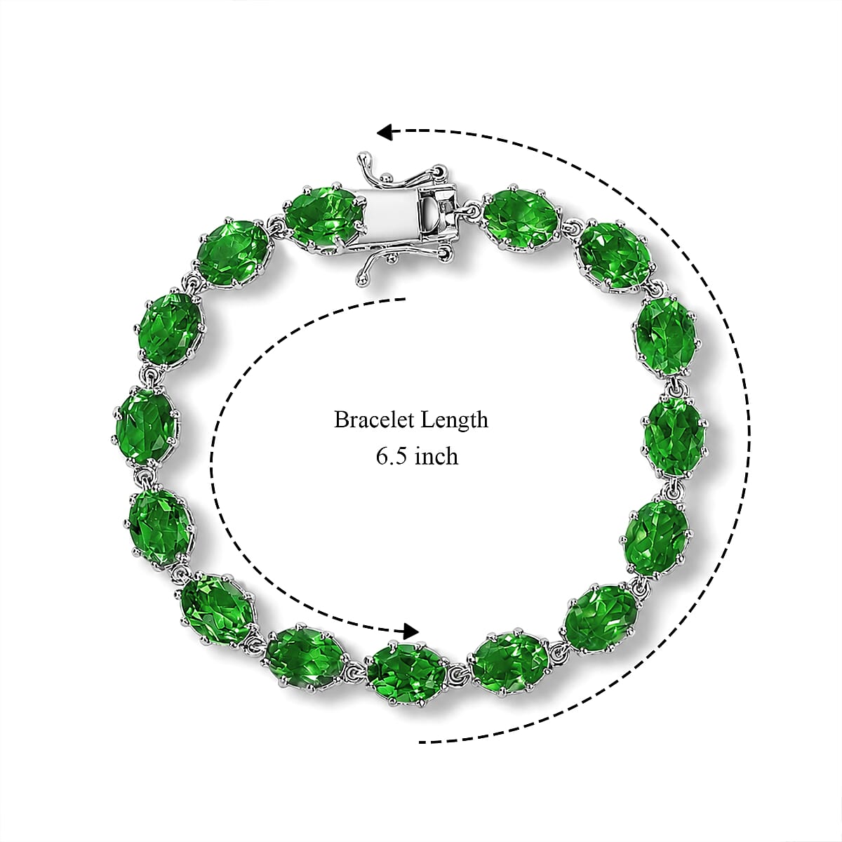 EverTrue Chartreuse Quartz (Triplet) 23.50 ctw Mystic Vine Bracelet in Platinum Bond (6.50 In) image number 2