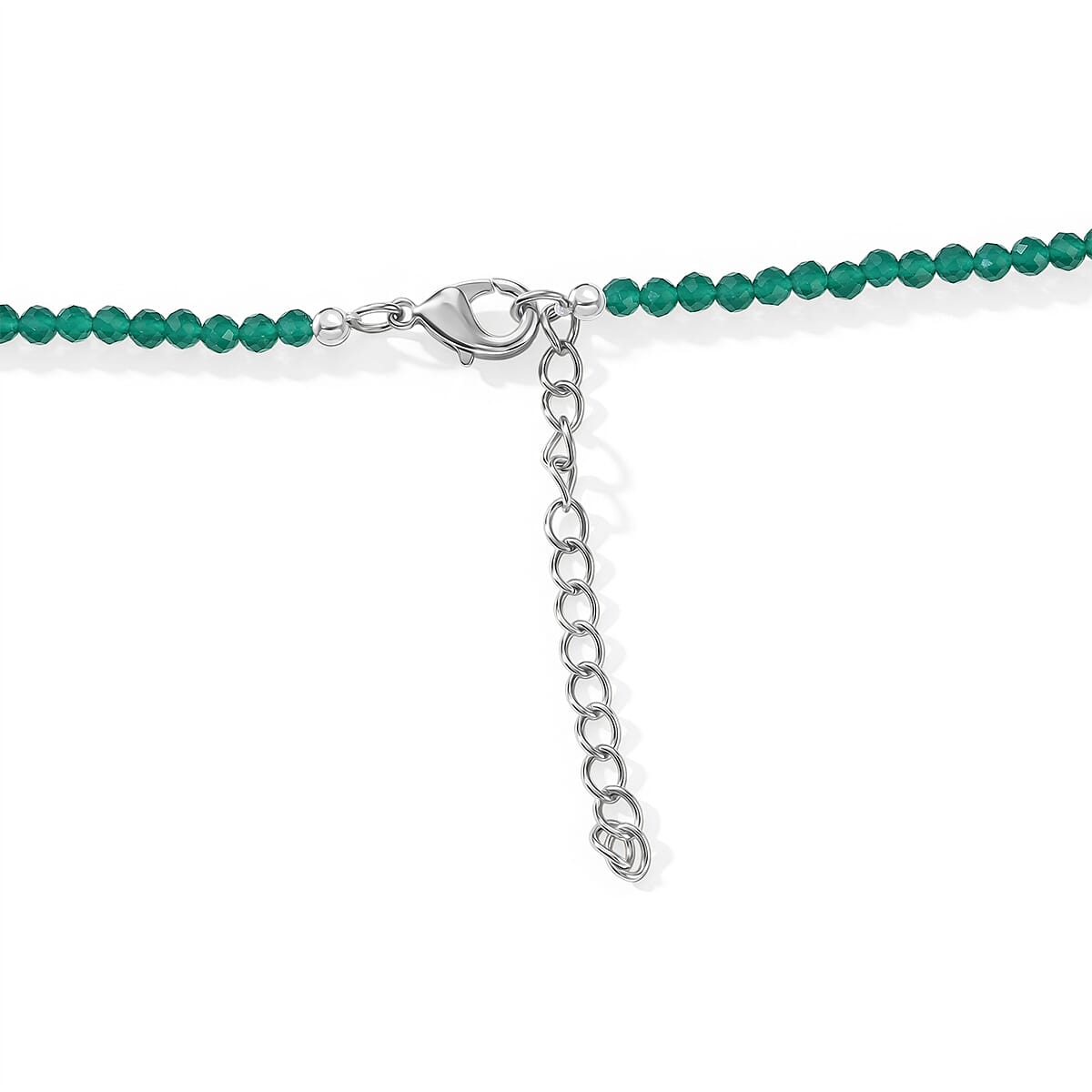 EverTrue Chartreuse Quartz (Triplet) and Green Onyx 52.90 ctw Necklace (18-20 Inches) in Platinum Bond (Ships in 10-12 Days) image number 3