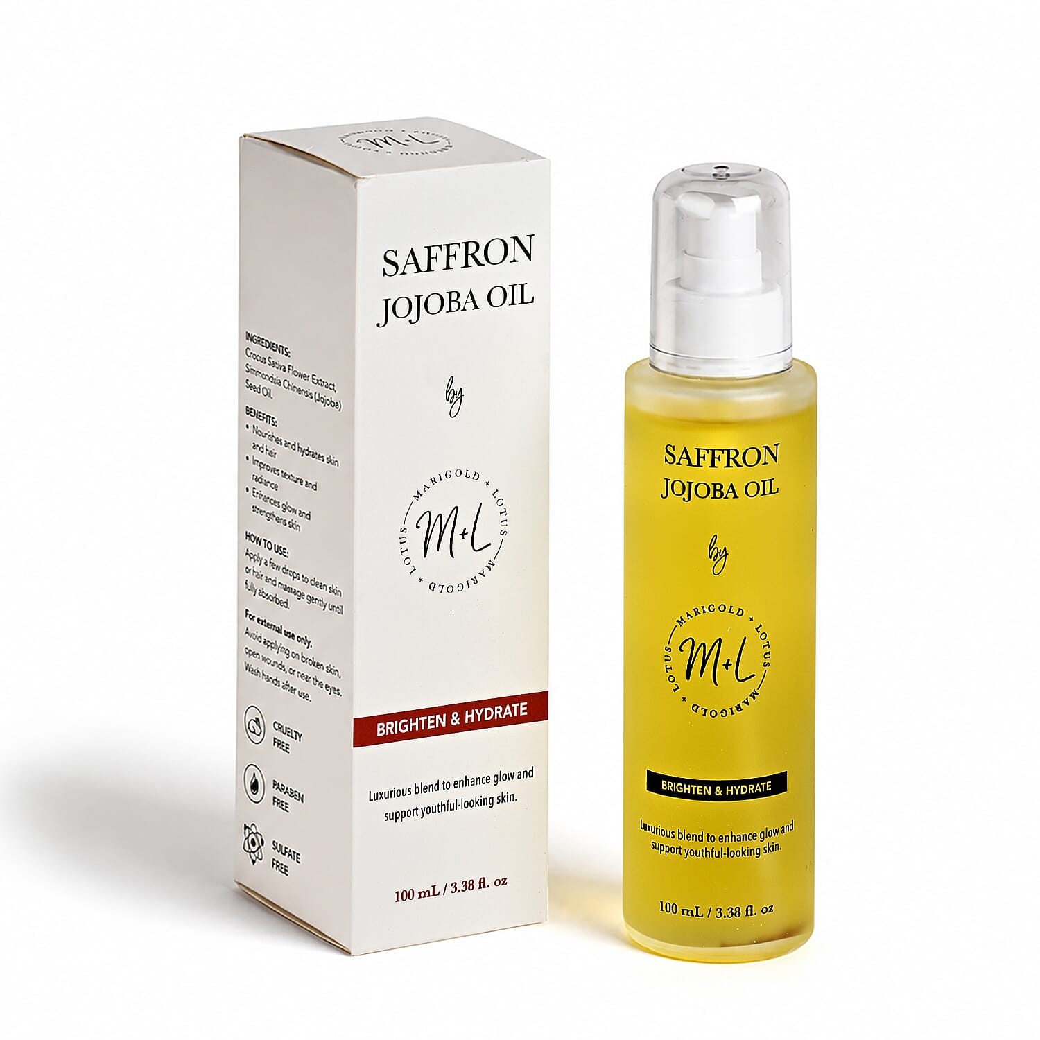 Marigold and Lotus Saffron Jojoba Oil 3.38oz