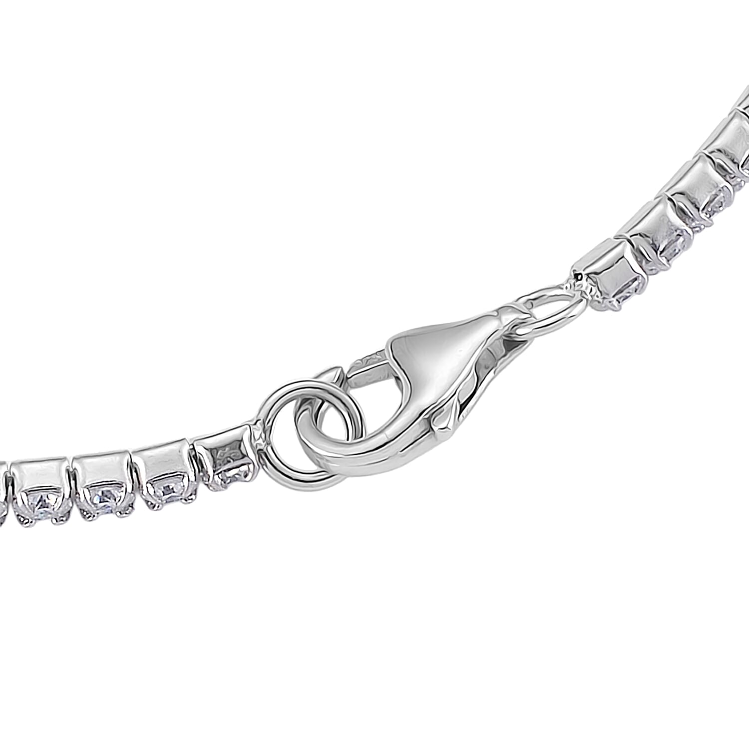 D'Joy Moissanite 2.50 ctw Tennis Bracelet in Rhodium Over Sterling Silver (7.25 In)