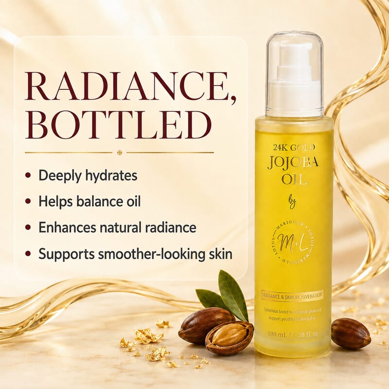 Marigold and Lotus 24K Gold Jojoba Oil 3.38oz