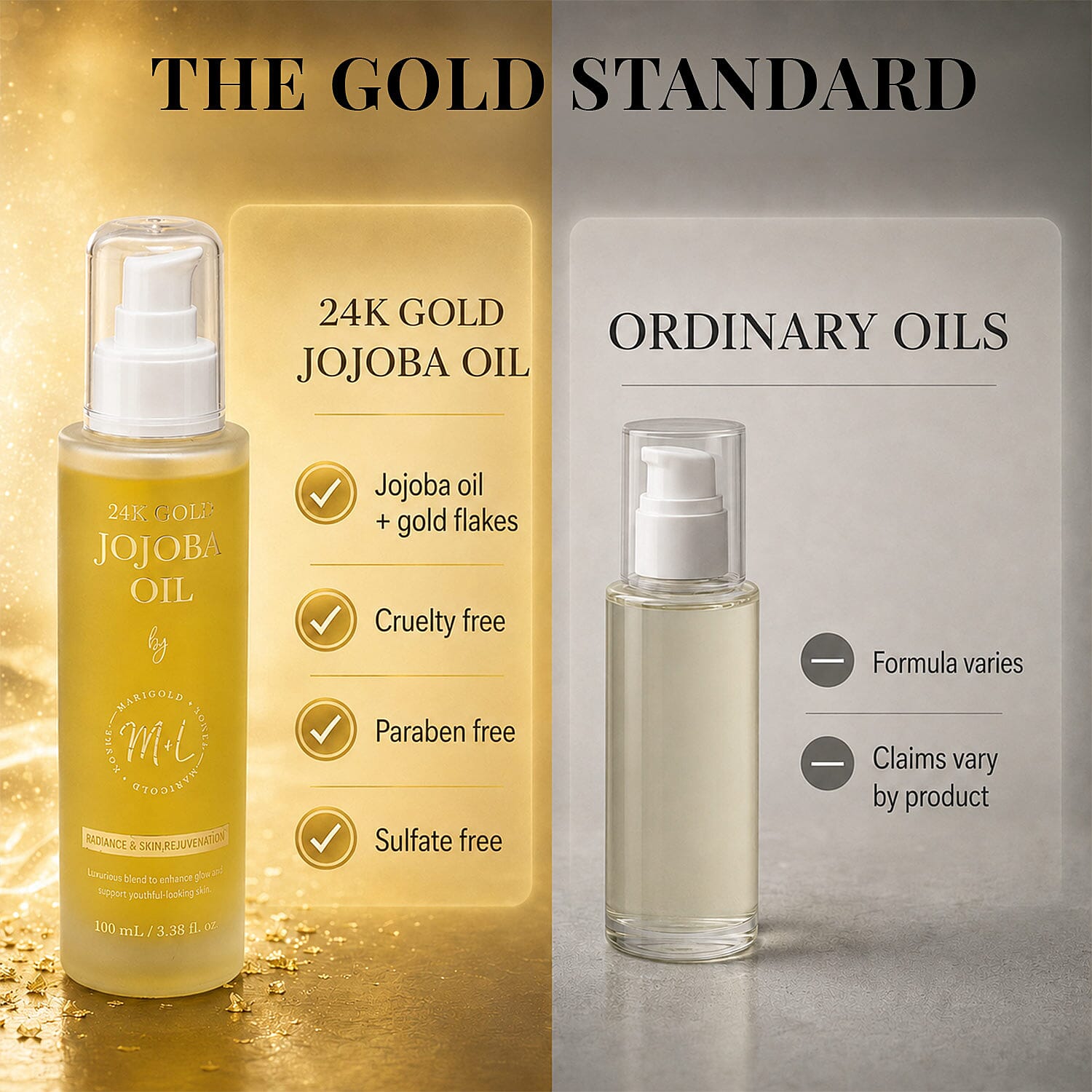 Marigold and Lotus 24K Gold Jojoba Oil 3.38oz