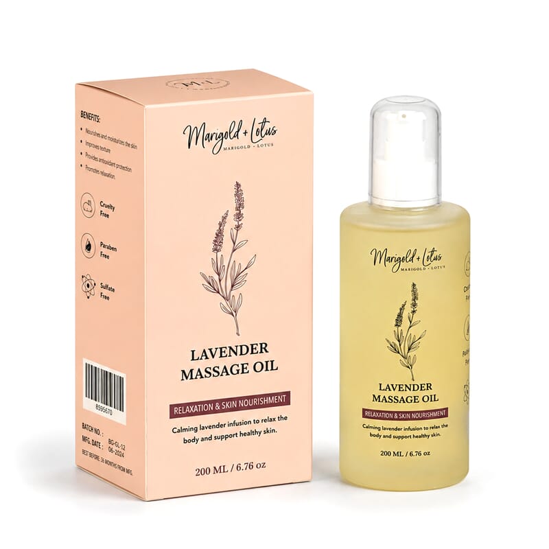 Marigold and Lotus Lavender Massage Oil 6.76oz
