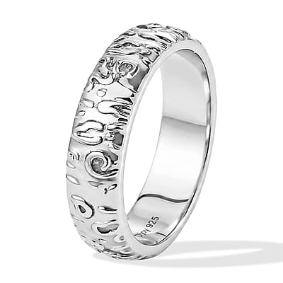 D'Joy Ring in Rhodium Over Sterling Silver (Size 6.0) 4.70 Grams