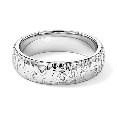 D'Joy Ring in Rhodium Over Sterling Silver (Size 6.0) 4.70 Grams