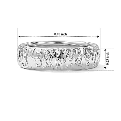 D'Joy Ring in Rhodium Over Sterling Silver (Size 6.0) 4.70 Grams