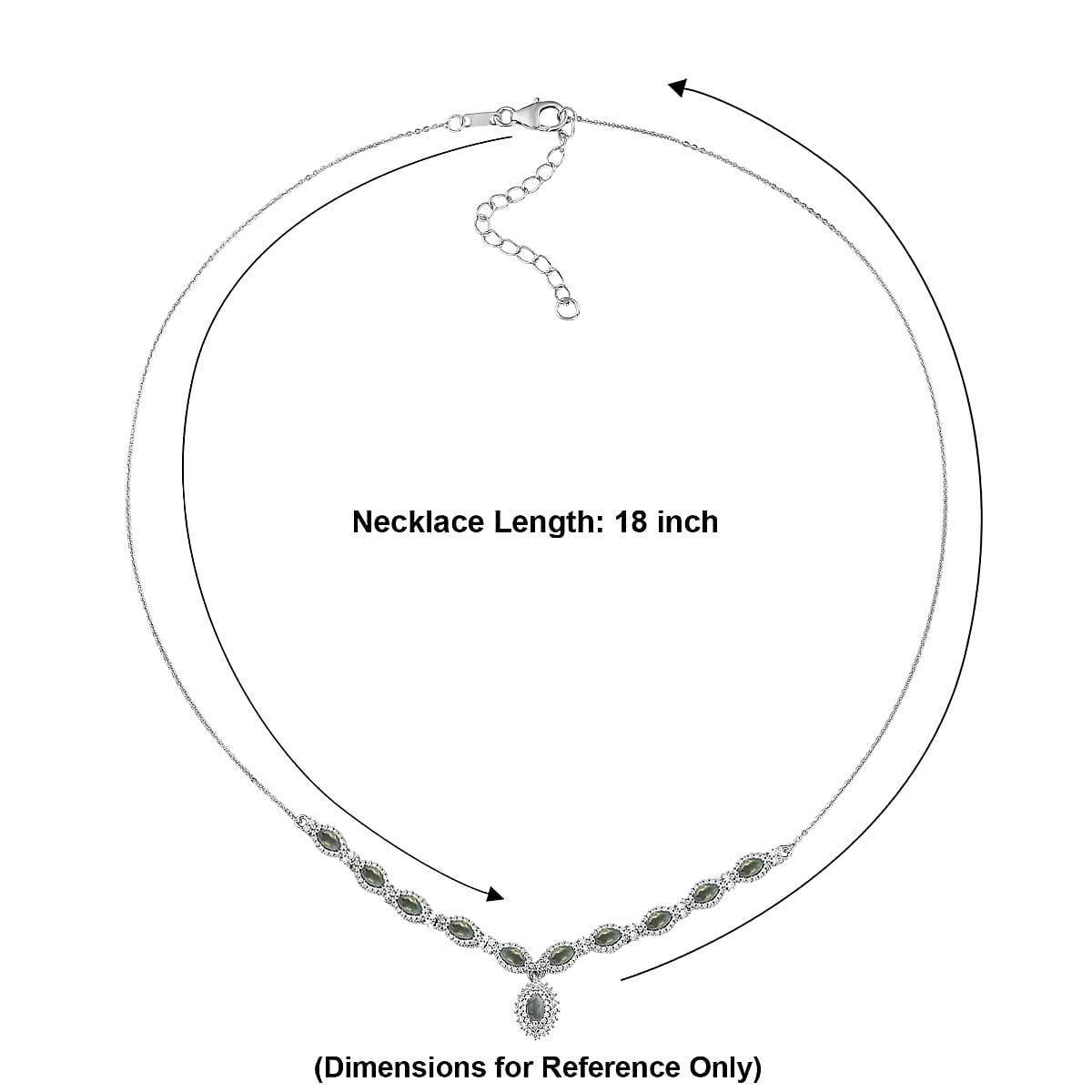 D'Joy Narsipatnam Alexandrite and Moissanite 2.60 ctw Blooming Vine Neckalce in Rhodium Over Sterling Silver 18 Inches
