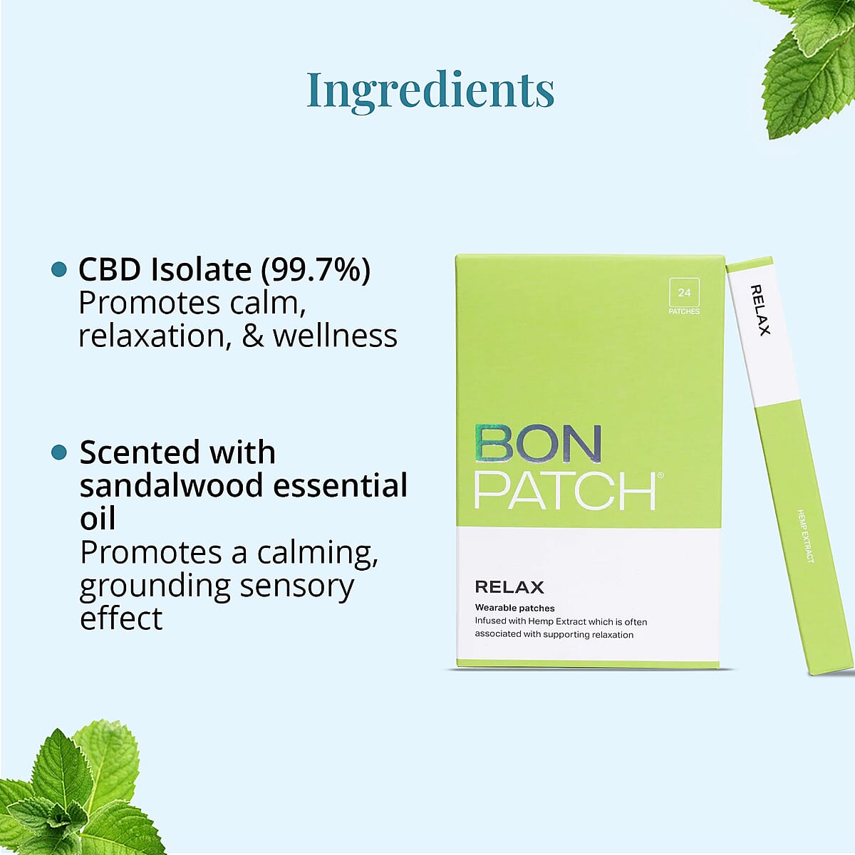 BonPatch Relax Wellness Patches (30 Patches) Made in the US image number 5
