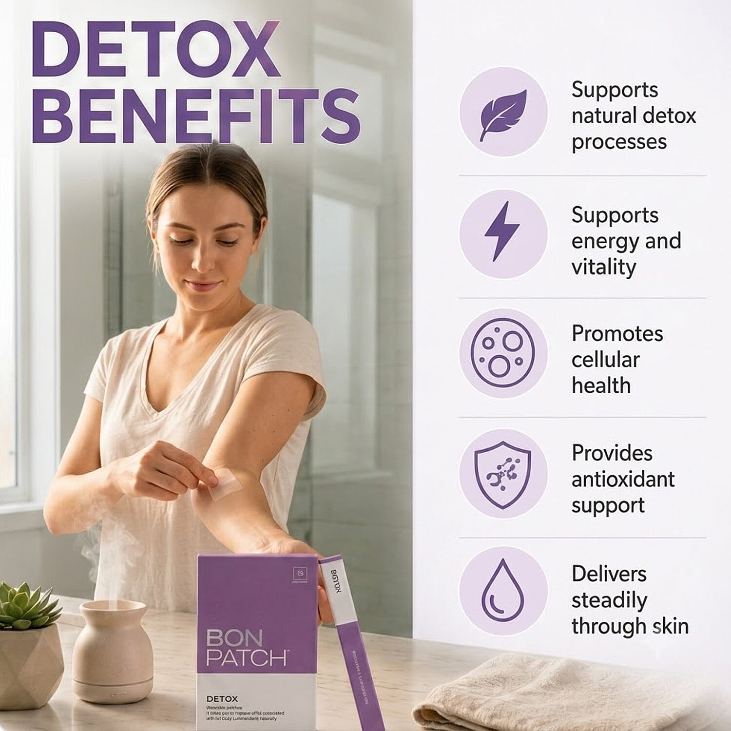 BonPatch Detox Wellness Patches (30 Patches) Made in the US