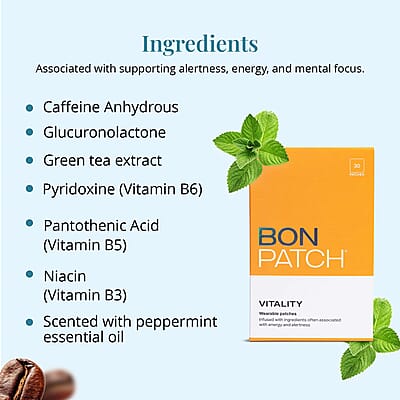 BonPatch Vitality Wellness Patches (30 Patches) Made in the US