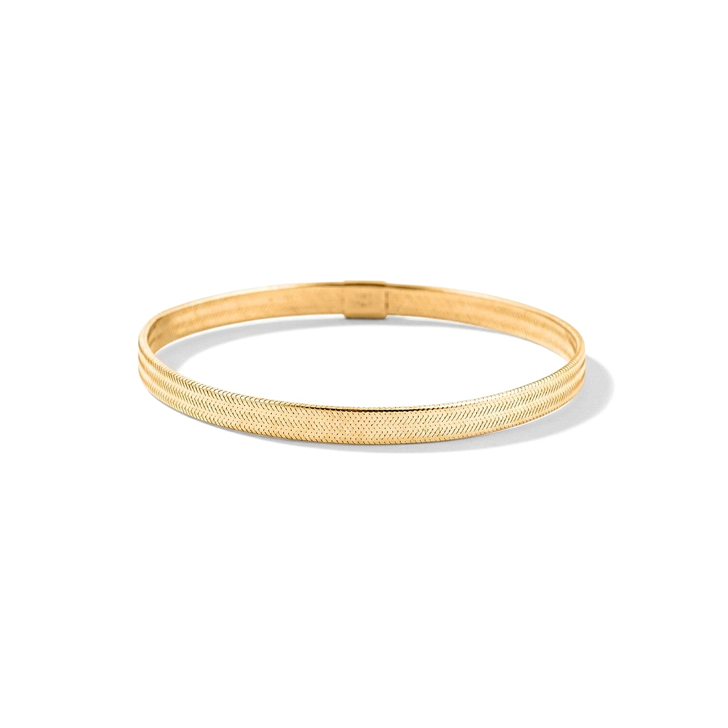 Italian 4.8mm Flex Stretch Bangle Bracelet in 10K Yellow Gold 1.25 Grams (7-9In)