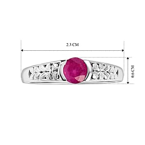 EverTrue Ilakaka Hot Pink Sapphire (FF) 0.75 ctw Solitaire Ring in Platinum Bond (Size 6.0)