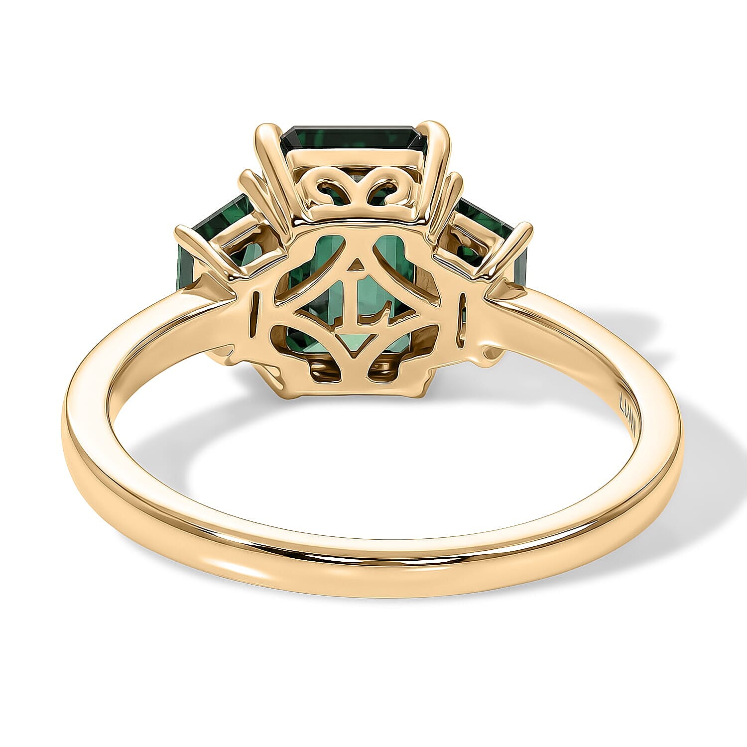 SGL Certified Luxuriant Lab Grown Green Diamond E-F VS 2.50 ctw Ring in 10K Green Gold (Size  5.0)