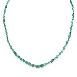 Rhapsody AAAA Kagem Zambian Emerald 45.00 ctw Necklace in 950 Platinum 18 Inches