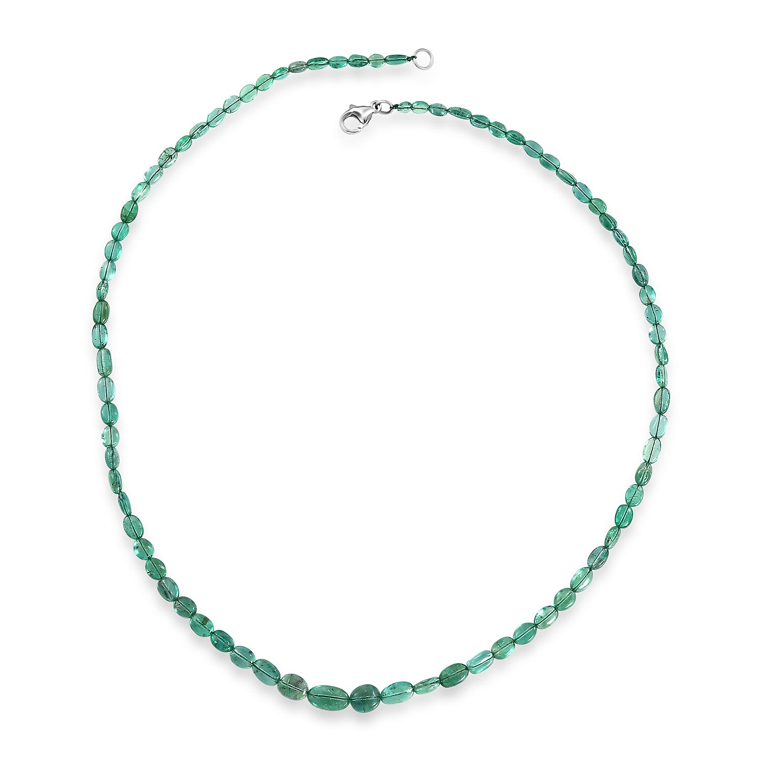 Rhapsody AAAA Kagem Zambian Emerald 45.00 ctw Necklace in 950 Platinum 18 Inches