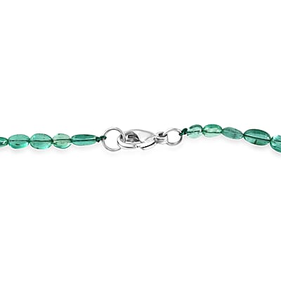 Certified & Appraised Rhapsody AAAA Kagem Zambian Emerald 45.00 ctw Necklace in 950 Platinum 18 Inches