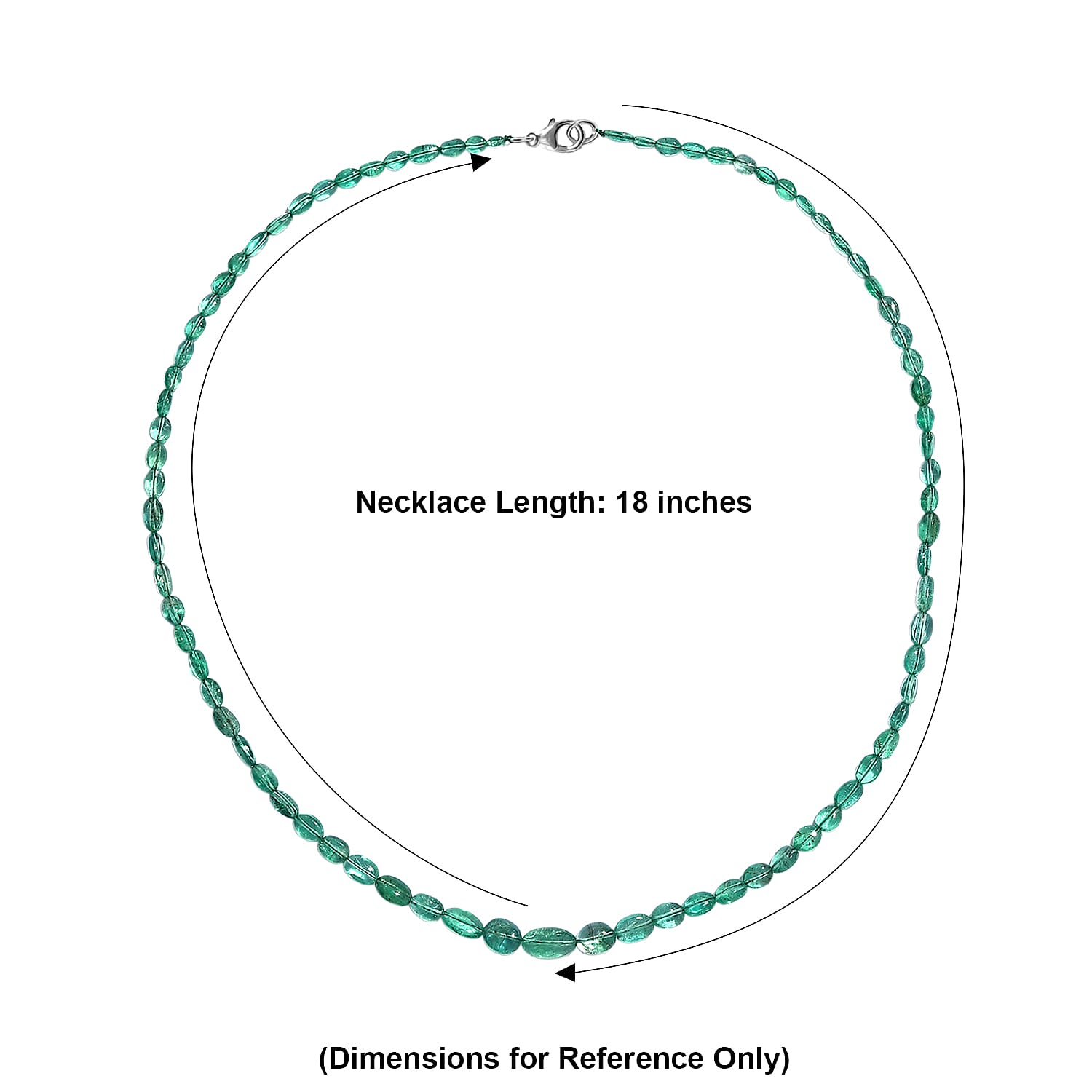 Rhapsody AAAA Kagem Zambian Emerald 45.00 ctw Necklace in 950 Platinum 18 Inches
