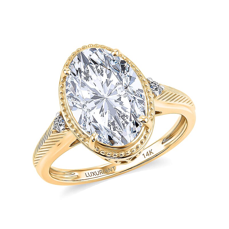 IGI Certified Luxuriant Lab Grown Diamond G VS 5.00 ctw Ring in 14K Yellow Gold (Size 7.5)
