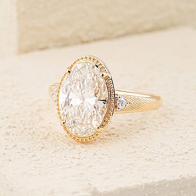 IGI Certified Luxuriant Lab Grown Diamond G VS 5.00 ctw Ring in 14K Yellow Gold (Size 7.5)